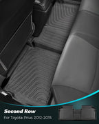 Car Floor Mats for Toyota Prius 2012-2014 Accessories, All Weather Rubber Mat - Image 6