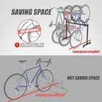 3 Bikes Floor Stand, Adjustable Bicycle Parking Rack - Image 4