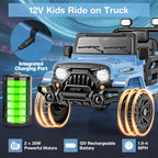 Costzon 12V Kids Ride on Truck Car, Electric Vehicle w/Remote Control, Threaded - Image 5