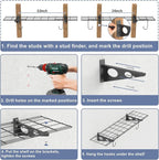 WALMANN 2 Pack Garage Wall Shelves, 1 x 4 ft/12 * 48 inch Wall Mounted Storage - Image 7