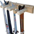 6-Place Log Ski Rack Wall Mount, Indoor Ski Storage Rack - Image 5