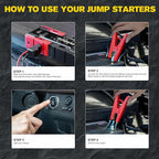 001B 3500A Car Jump Starter Battery Pack, 12V Car Charger Jump Starter Portable - Image 6