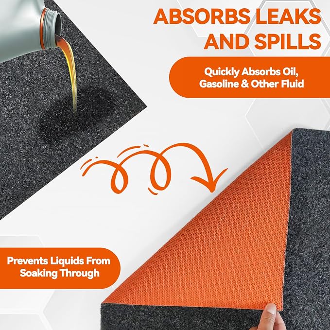 36" x 59" Heavy Duty Oil Spill Mat, Upgraded Garage Floor Mat - Image 3