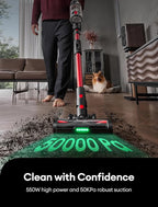 Ultenic Cordless Vacuum Cleaner, 550W/50Kpa, 60Mins Runtime, 180°Bendable Wand - Image 2