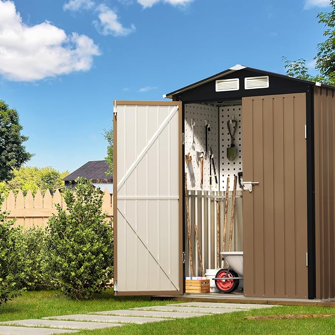 3X5FT Outdoor Steel Storage Shed - Image 5