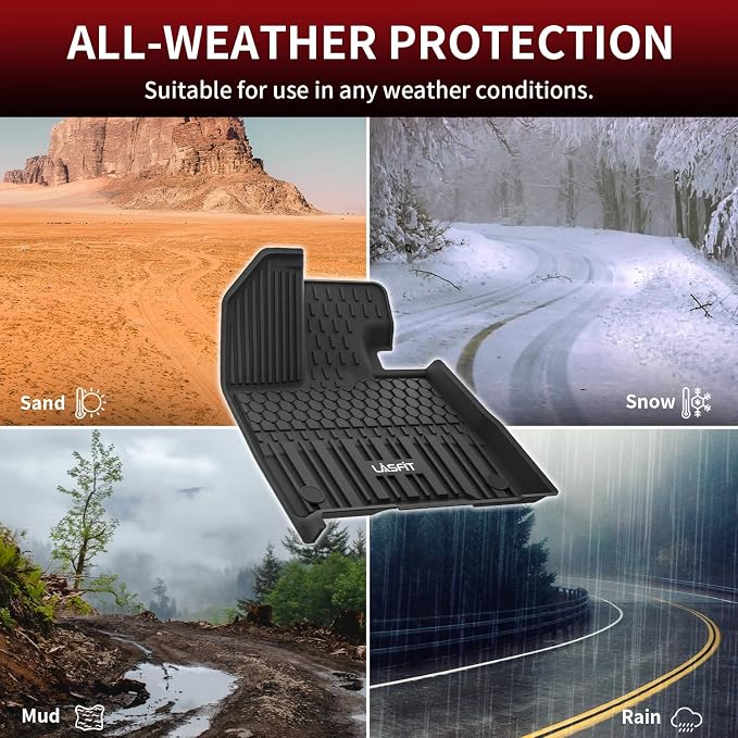 LASFIT Floor Mats for Toyota Sienna 7 Seats 2021-2025 All Weather TPE Custom - Image 8