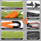 Kinetic Recovery Tow Rope: 1-1/8" x 30ft 48000LBS Snatch Strap - Image 3