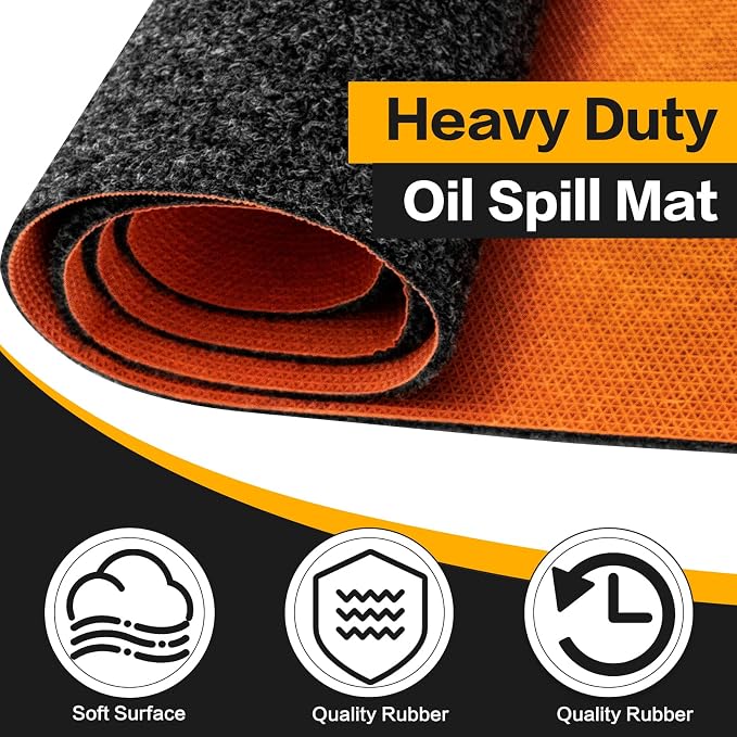Oil Spill Mat, 64 x 32 Inch Garage Floor Mat Heavy Duty Absorbent Oil Pad - Image 3