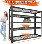 Storage Shelves Heavy Duty, 5-tier Adjustable Metal Industrial Utility Shelf - Image 3