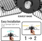 2-Pack Deformable LED Garage Ceiling Lights, 9000 Lumens, 82W CRI 80, - Image 7