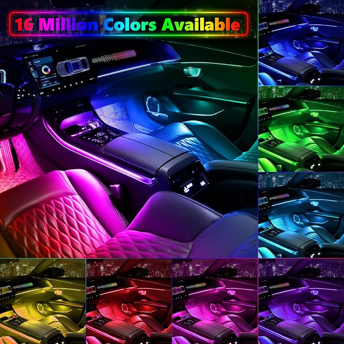 Dreamcolor Acrylic Interior Car Lights, AMKI Car LED Strip Light - Image 3