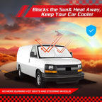 ARISMOTOR Windshield Sun Shade for Che-vrolet Chevy Express Cargo Van 1500 2500 - Image 7