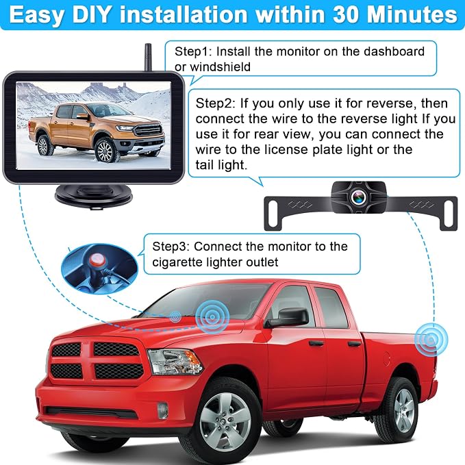7-Inch Wireless Backup Camera for Truck - Image 3