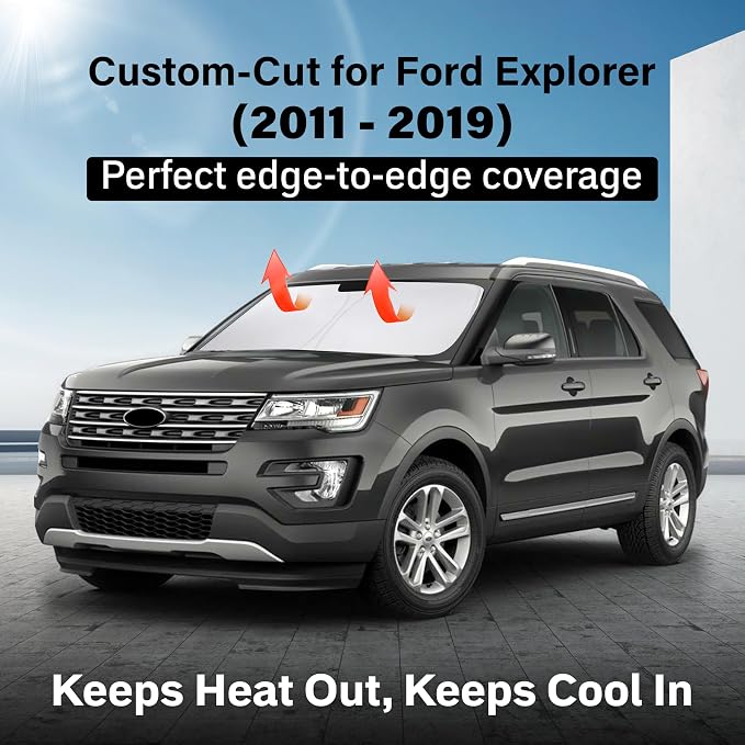 for Ford Explorer Car Windshield Sunshade Compatible - Image 2