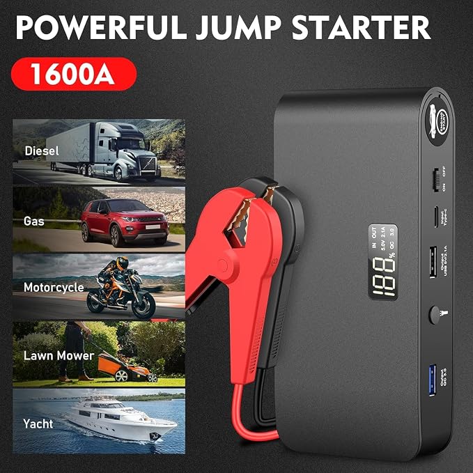BOOKOO Car Battery Jump Starter, 3000 Amps Jumper Starter - Image 2