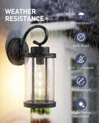 kudos Porch Lights Outdoor, 15.8 inch Large Cylinder Wall Light, E26 Sockets - Image 2