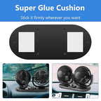 12V Car Fans Cooling Air Fan Powerful Dashboard Electric Dual Car Fan Cigarette - Image 4
