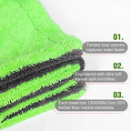 2 Pack XL Car Drying Towel – 1300GSM Ultra Absorbent Microfiber, Twisted Loop - Image 5