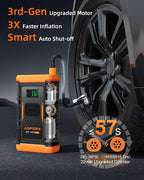 ASPERX Jump Starter with Air Compressor, 【Upgrade & Safety Certs】10L Gas/8L - Image 3