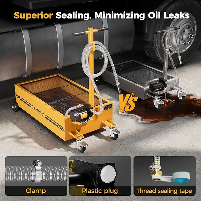 25 Gal Electric Oil Drain Pan, 110V High-Flow Pump, 9.8 FT Hose, 200 W Motor - Image 4