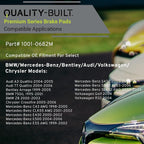 Premium Semi-Metallic Front Brake Pads Compatible - Image 3