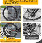4 Floor Bike Rack, Safeguard Disc Brakes & Derailleurs Design, Waterproof - Image 2