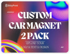 Custom Magnetic Bumper Stickers 2 Pack | Personalized Logo, and Image by BillyPrint