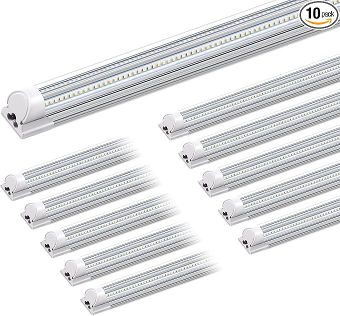 Barrina 8FT LED Shop Light, 100W 15000LM 6500K Super Bright White, Linkable T8 by Barrina