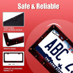 Personalise Bat Spider Web License Plate Frame Red Black License Plate Frames - Image 2