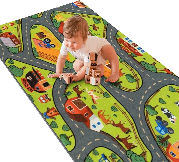 STARUIA Washable Kids Carpet Playmat Rug by STARUIA