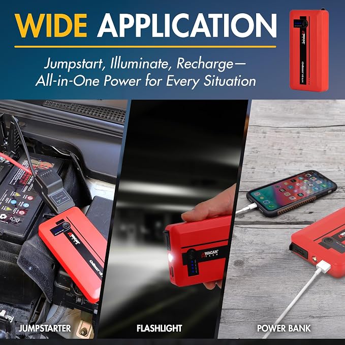 Wagan EL7601 iOnBoost V8 Slim Jump Starter 1200A Peak 12V Portable Lithium Car - Image 8