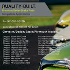 Premium Semi-Metallic Rear Brake Pads Compatible - Image 3