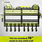 KAFAHOM Power Tool Organizer-8 Drill Holder Wall Mount, 4 Layer Heavy Duty - Image 5
