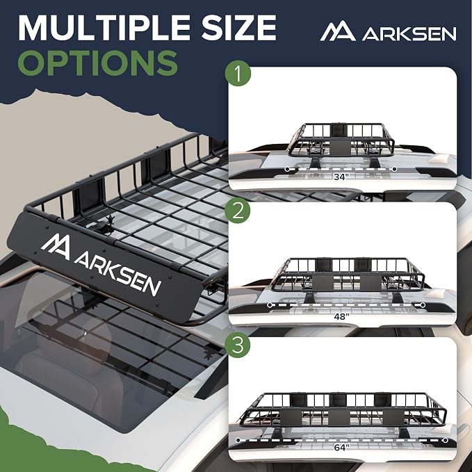 ARKSEN 64 x 34 x 6 Inch Universal Roof Rack - Image 6