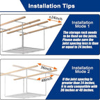 GIOTORENT 3x4FT Heavy Duty Overhead Garage Storage Rack - Image 5