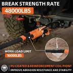 ALL-TOP Kinetic Recovery Rope Kit w/ 2 Soft Shackles, 1in x 20ft, Heavy Duty - Image 2