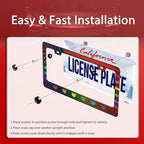 Rainbow Heart License Plate Frame Gay Pride LGBT License Plate Frames Stainless - Image 3