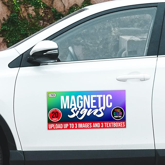 2 Pack, Personalized Magnetic Signs - Image 9