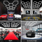 MODERN 11 Hexagon LED Garage Light, Ultra-Bright 6500K Natural White, 11 Grids - Image 8