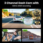 GEARit 3-Channel Dash Cam - Image 2