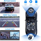 Wireless Apple Carplay Screen for Car 4K Dash Cam, - Image 6