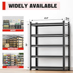 Heavy Duty Shelving – Metal 5 Shelf Storage Unit - Image 2