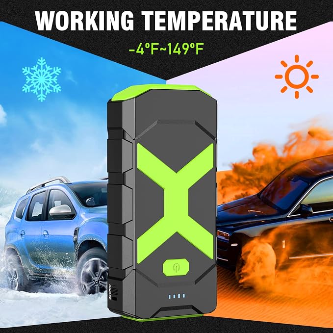 BOOKOO Jump Starter 2000A for Car/Boat/Lawnmower Portable 12V Car Battery Jump - Image 6