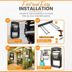 Heavy Duty Folding Chair & Tool Rack – Wall Mount Organizer - Image 7
