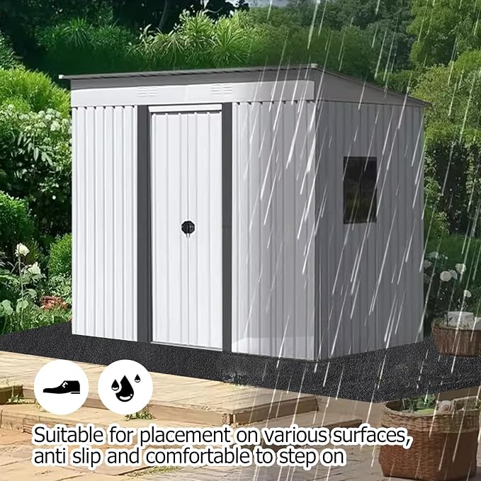 Outdoor Storage Shed Floor Mat, 8.2*8.2FT Waterproof Washable Garden Flooring - Image 6