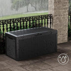 100 Gallon Resin Deck Box, Waterproof Outdoor Storage Bin - Image 3