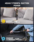 Fanttik Slim V10 Mate Cordless Car Vacuum, 4-in-1 Portable Mini Handheld Vacuum - Image 4