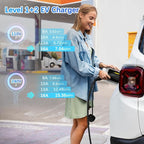 Portable Level 1&2 EV Charger, 16Amp Adjustable Current, Wallbox - Image 2