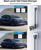 2025 Upgraded Level 1&2 Tesla Charger, 8-16A Adjustable Current, Timer & Smart - Image 5