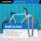 Sandbaggy Modern Commercial Bike Rack | 6.5” x 3” x 35” Oval Design | In-Ground - Image 3